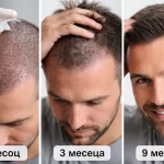 Косопад след присаждане на коса – резултати 1 месец, 3 месеца и 9 месеца възстановяване