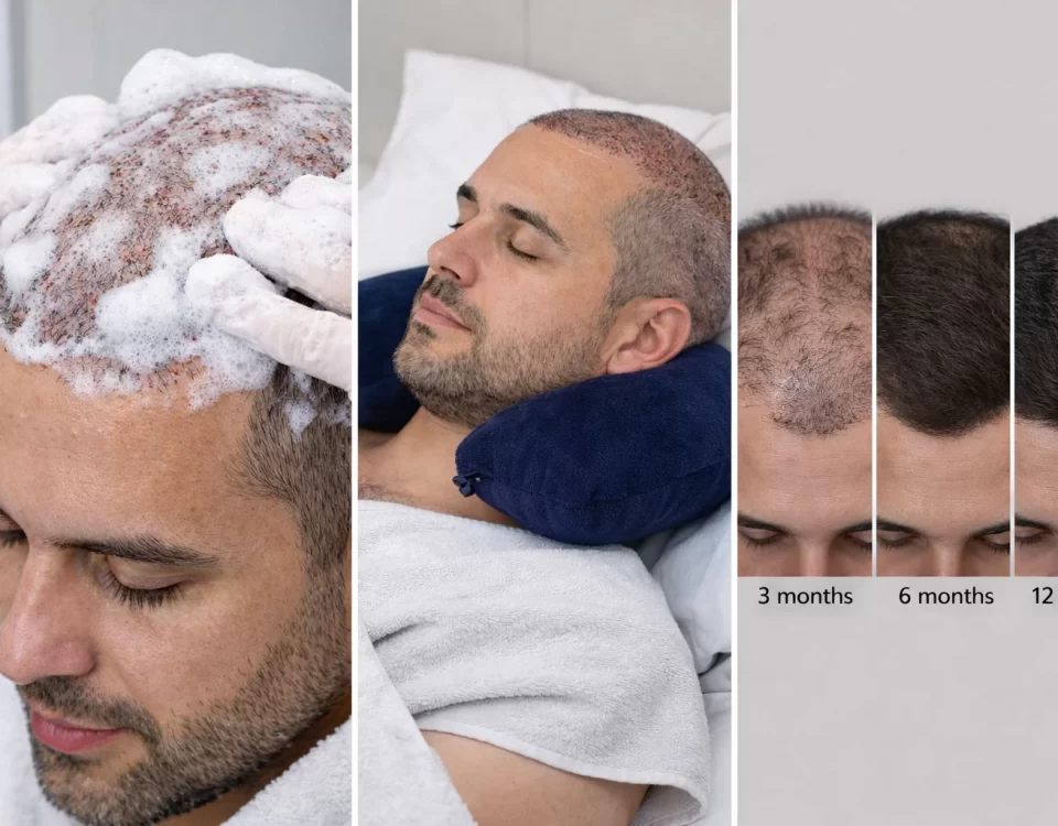 възстановяване след трансплантация на коса сън с повдигната глава възглавница