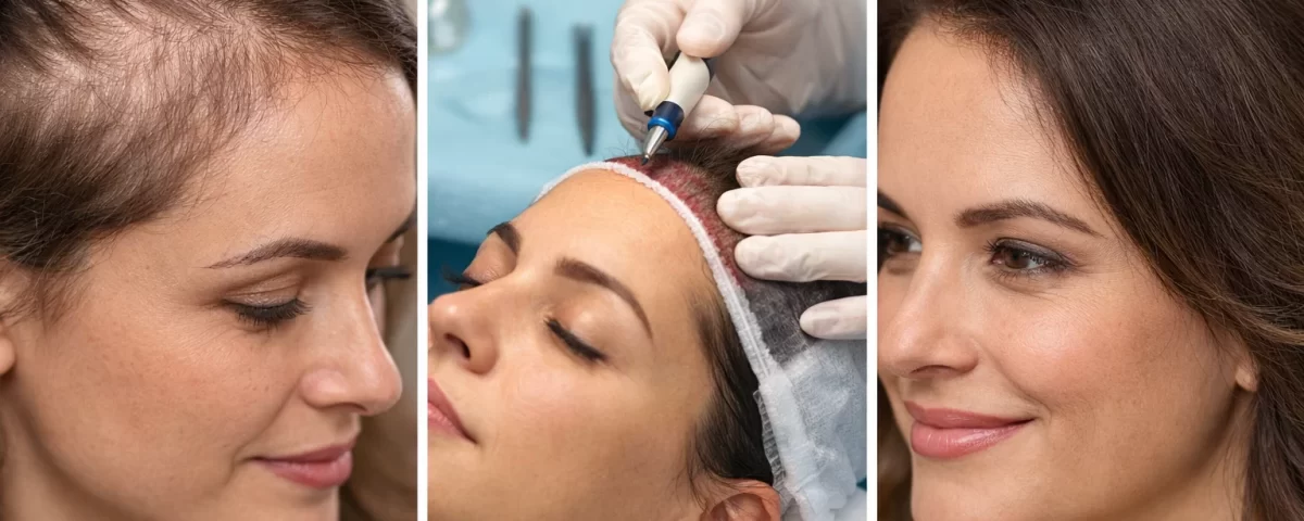 Присаждане на коса при жени – преди, по време на процедурата и след резултат