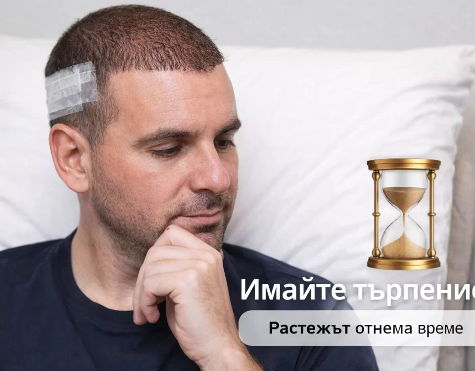 след присаждане на коса възстановяване растеж резултат търпение