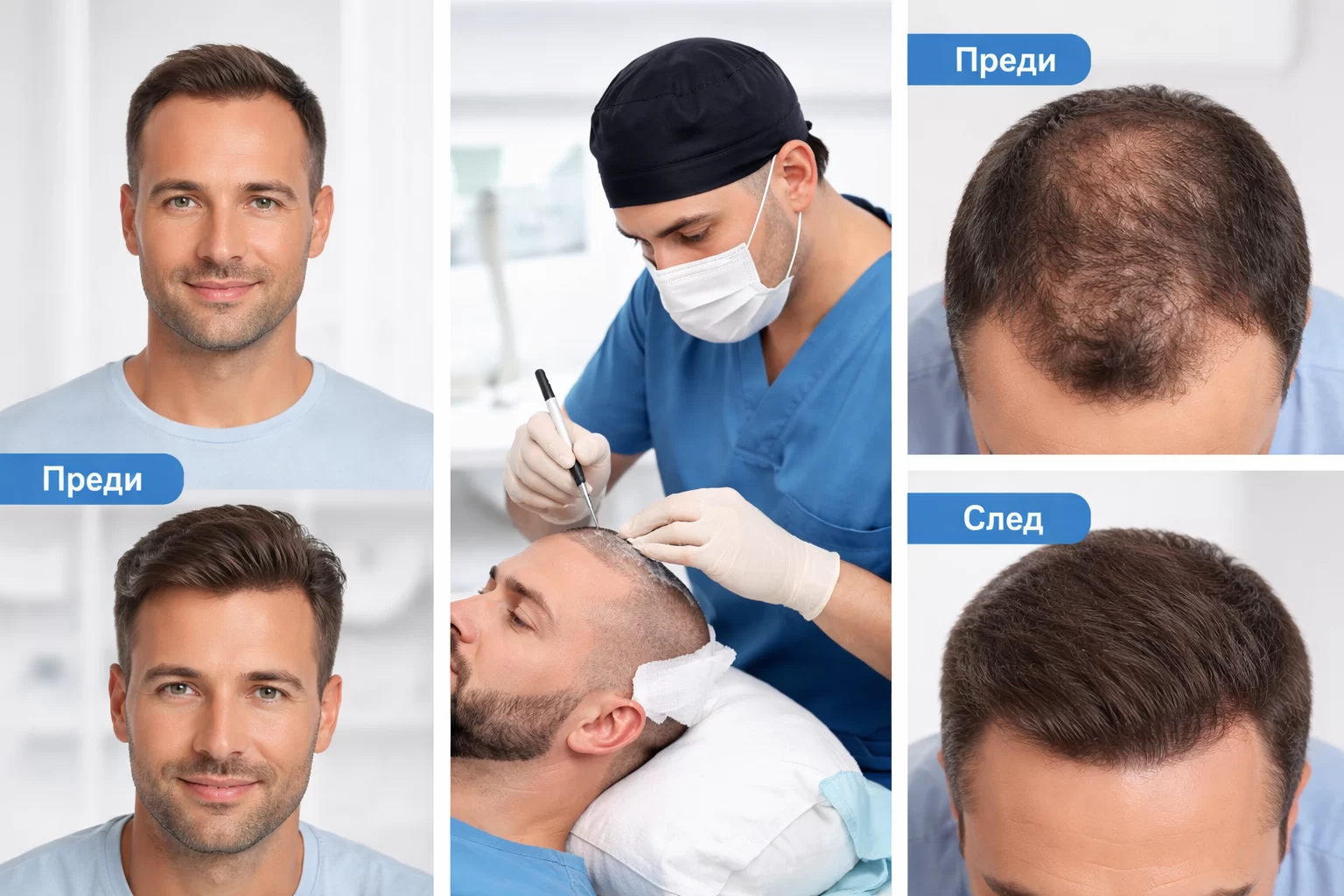 присаждане на коса Турция преди и след естествен резултат