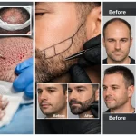 Присаждане на коса и брада – FUE процедура, дизайн на брада и естествени резултати преди и след