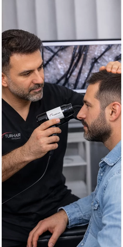 Присаждане на коса в Турция FUE метод – извличане на графтове от донорска зона от лекар