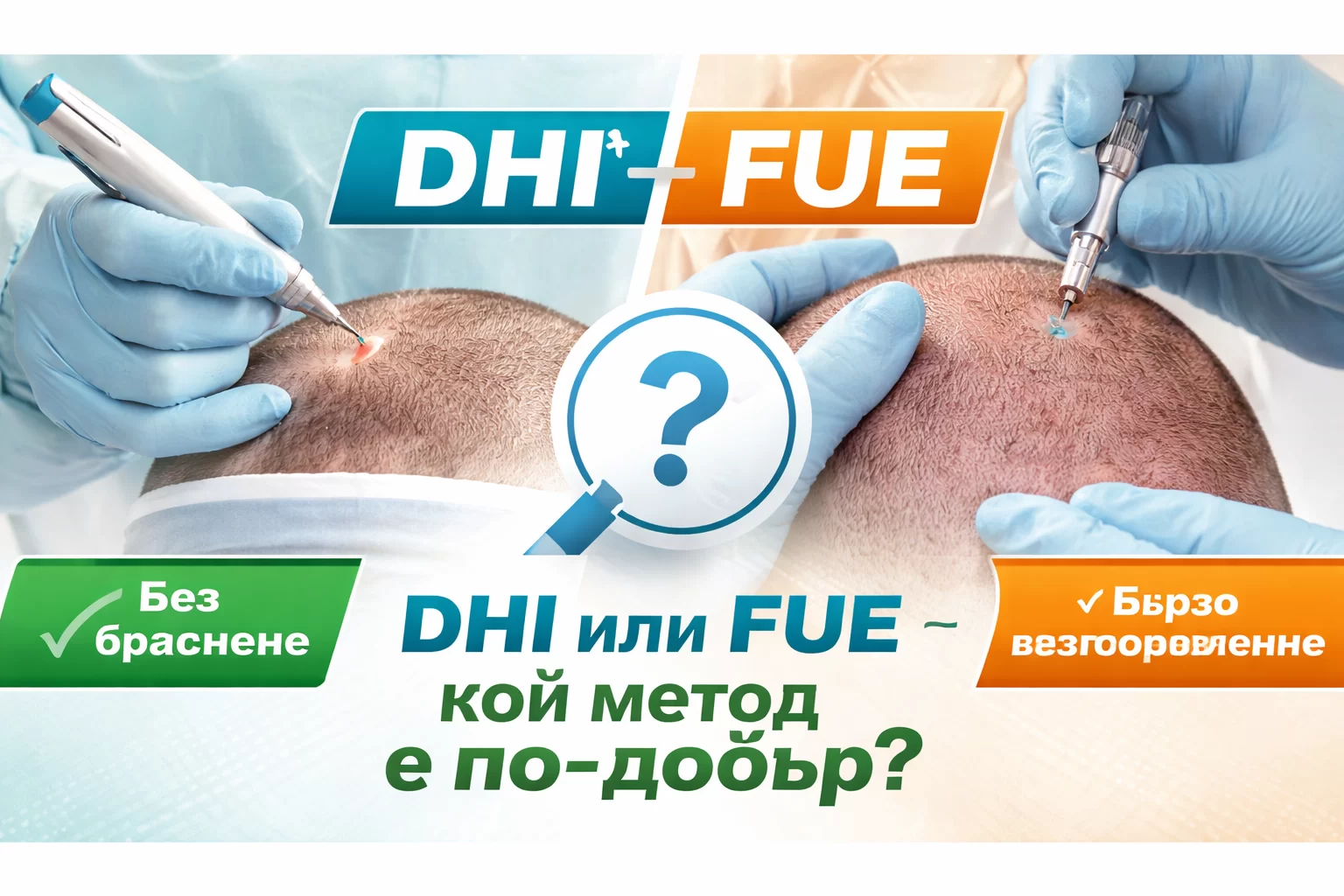 Dhioff DHI или FUE – кой метод е по-добър? | TURHAIR