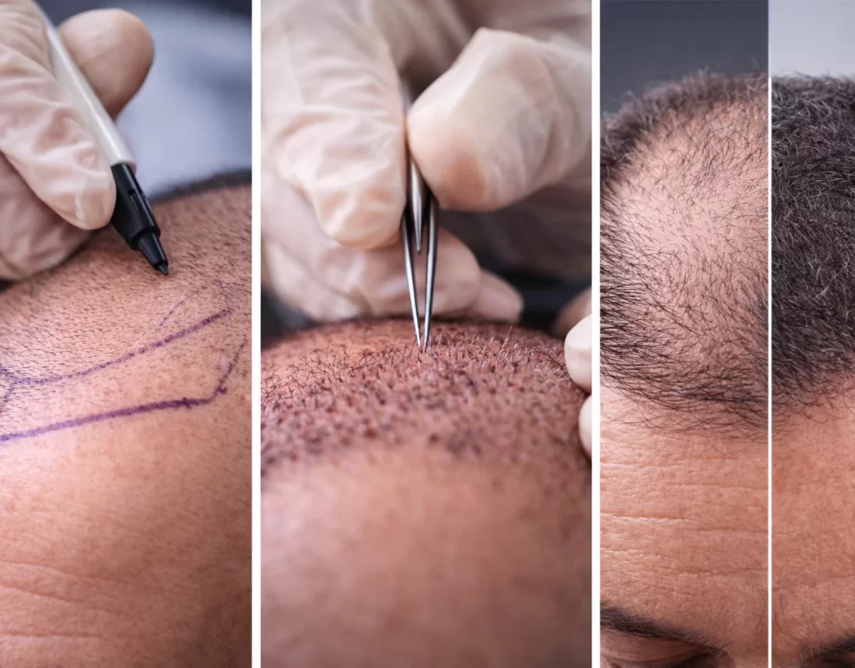 Процес на присаждане на коса – планиране на линия, имплантиране на графтове и естествен резултат