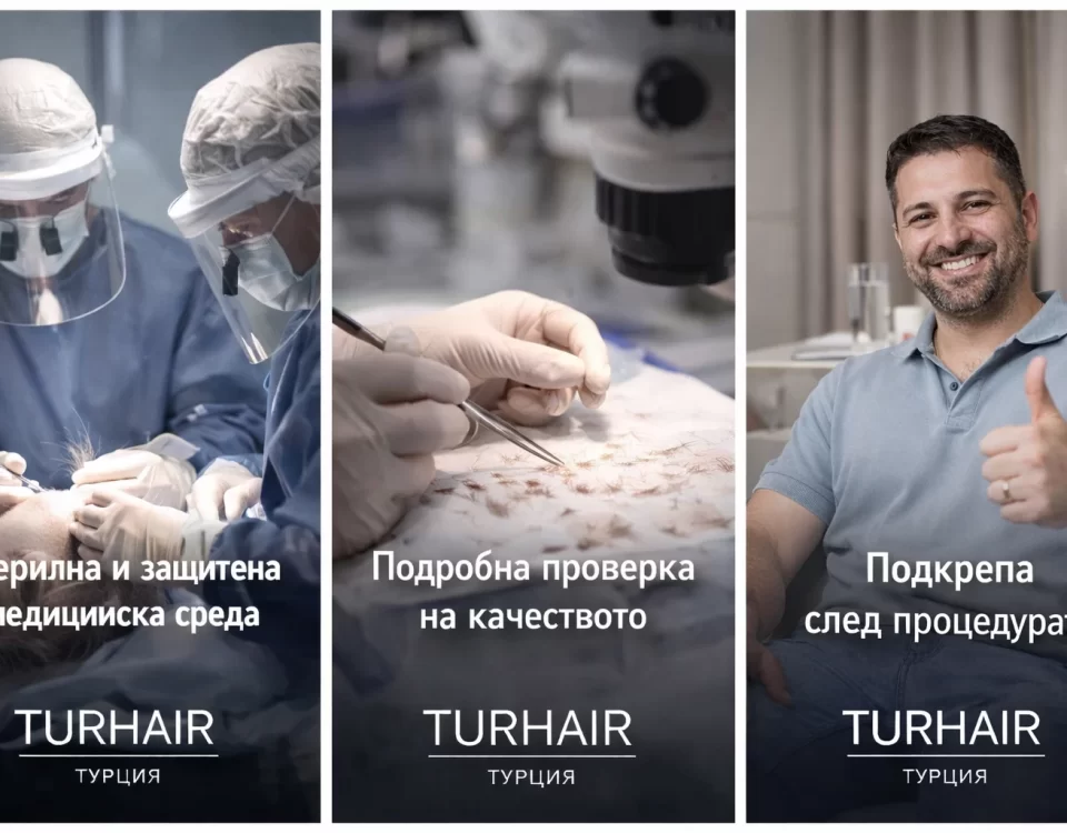 Стерилна медицинска среда за присаждане на коса в Турция