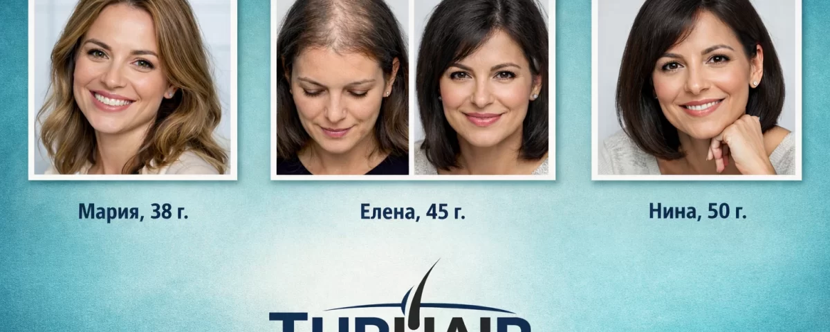 Трансплантация на коса при жени преди и след резултати TURHAIR