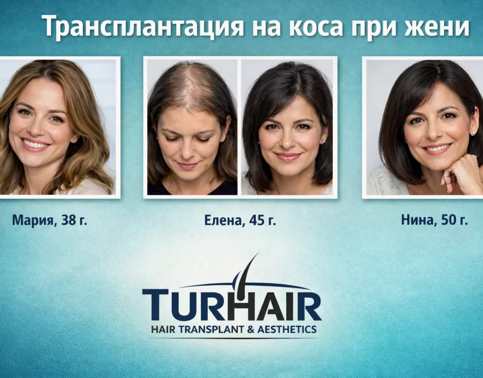 Трансплантация на коса при жени преди и след резултати TURHAIR