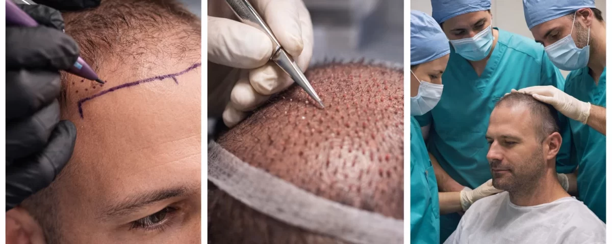 Присаждане на коса – дизайн на линия, отваряне на канали и медицински контрол по време на процедурата