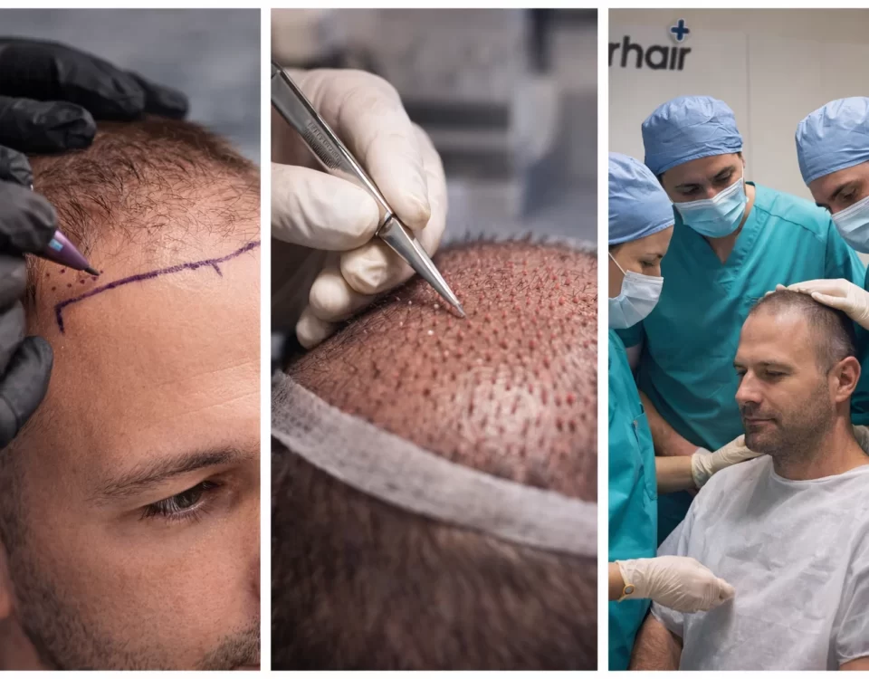 Присаждане на коса – дизайн на линия, отваряне на канали и медицински контрол по време на процедурата