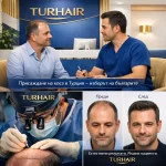 Присаждане на коса в Турция с лекар Turhair преди и след резултати за български пациенти