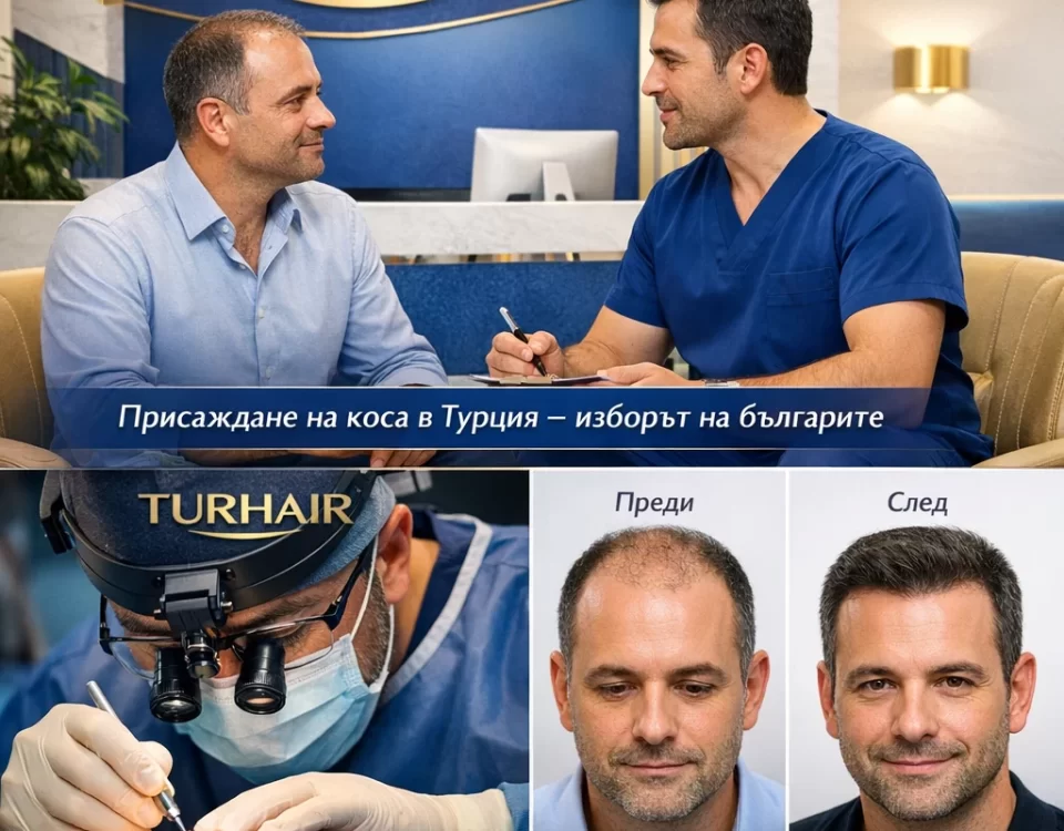 Присаждане на коса в Турция с лекар Turhair преди и след резултати за български пациенти