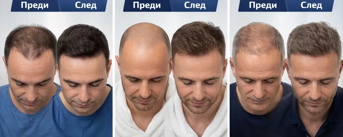 Резултати преди и след присаждане на коса Turhair – естествени резултати с лекар
