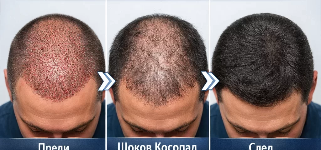 Шоков косопад след трансплантация на коса – етапи имплантация, опадане и възстановяване Turhair