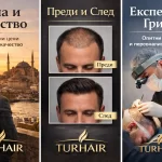трансплантация на коса в Турция преди и след TURHAIR резултати DHI FUE