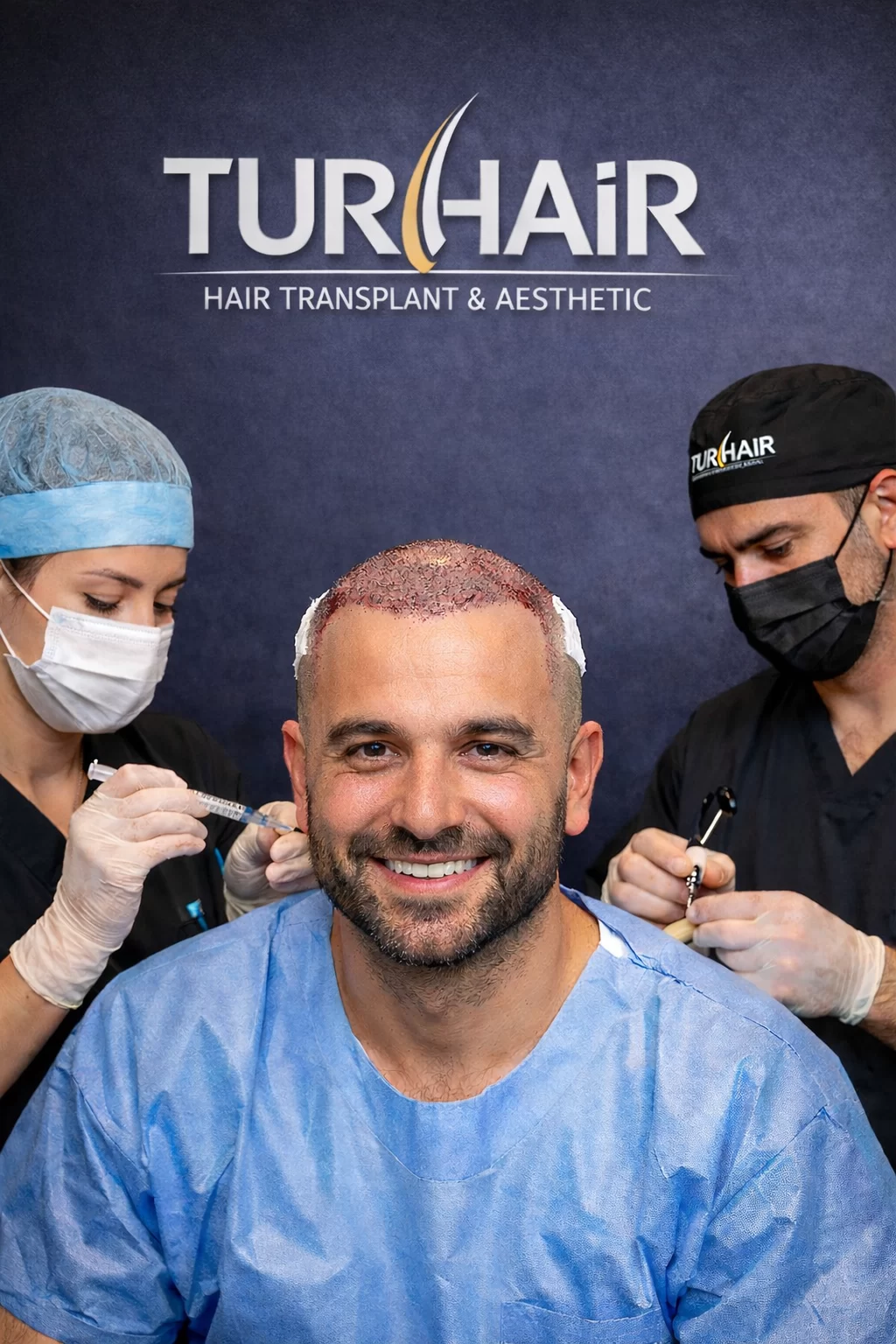 Трансплантация на коса в Турция – процедура в клиника TURHAIR с професионален медицински екип