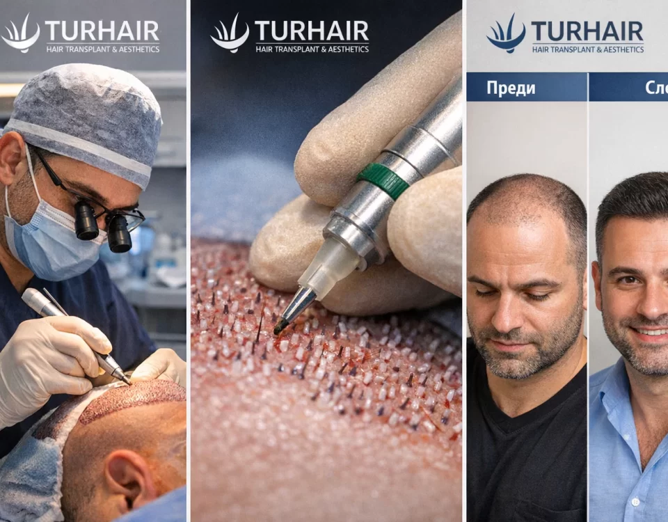 DHI трансплантация на коса в Turhair с Choi pen директно имплантиране и естествени резултати преди и след