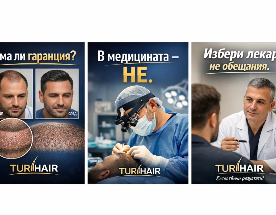 Присаждане на коса без гаранция Turhair лекарска клиника естествени резултати донорска зона