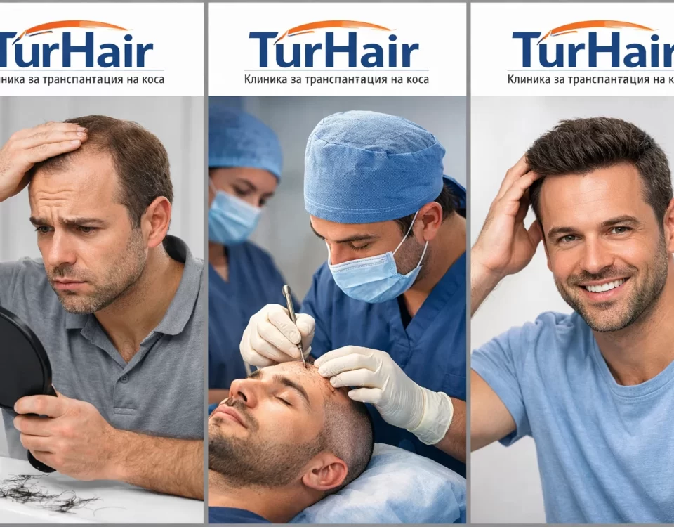 Косопад и решение чрез присаждане на коса – преди, по време и след процедурата в Turhair