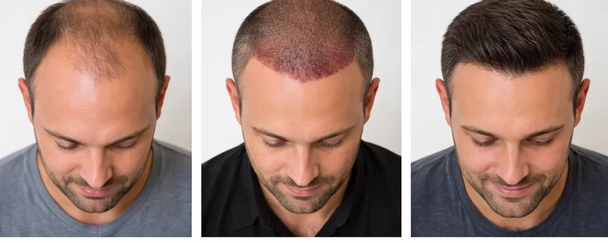 TURHAIR трансплантация на коса преди веднага след и 12 месеца по-късно