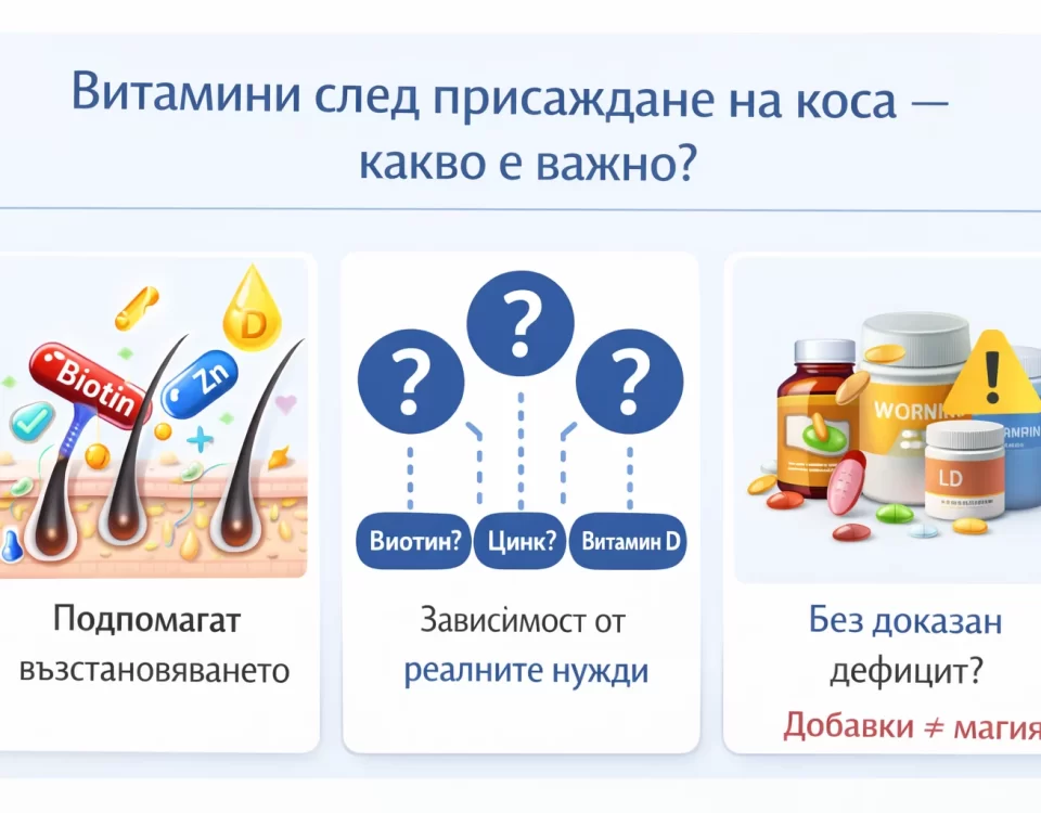 Витамини след присаждане на коса – биотин, цинк и витамин D за възстановяване на фоликулите