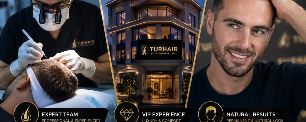 VIP клиника за присаждане на коса Turhair Istanbul с естествени резултати и експертен екип