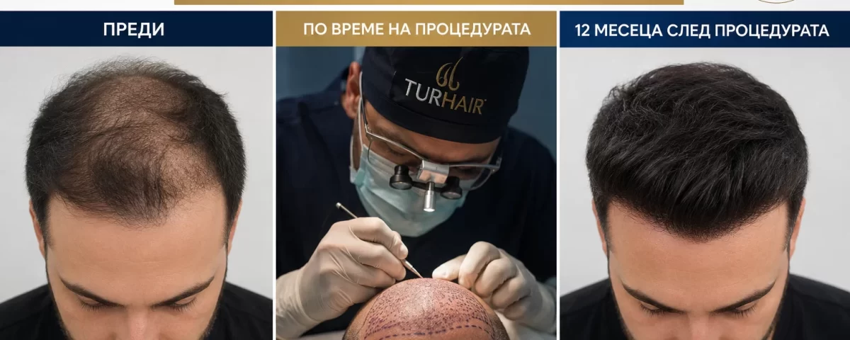 3000–4000 графта присаждане на коса в Турция – TurHair, преди и след процедурата