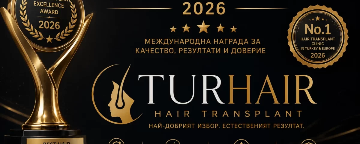 TURHAIR награда за най-добра клиника за присаждане на коса през 2026 година