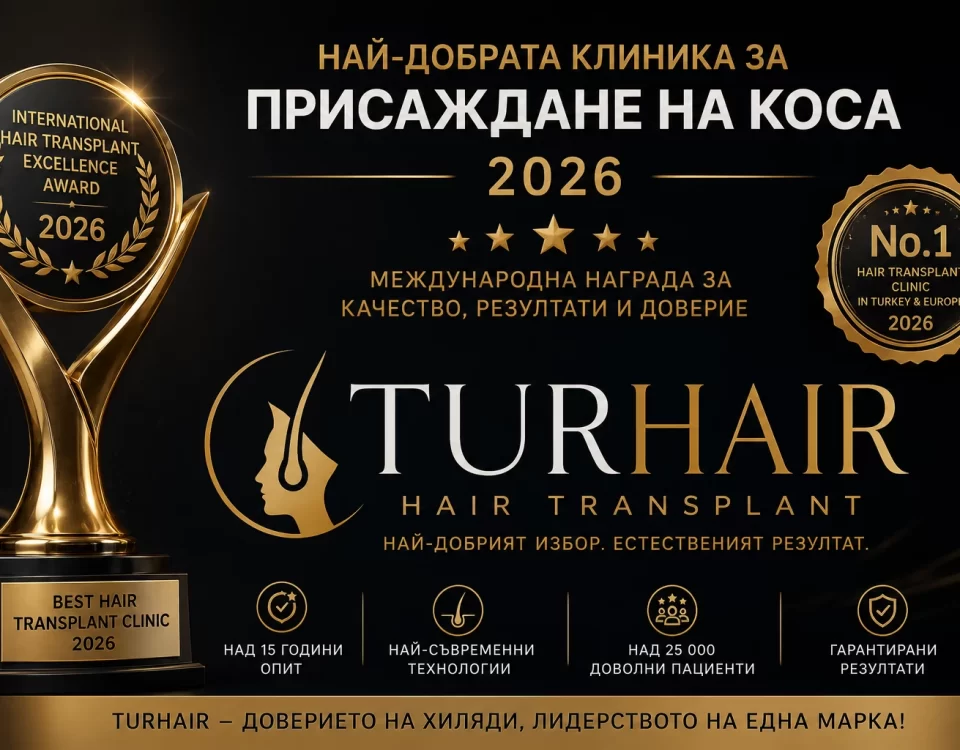 TURHAIR награда за най-добра клиника за присаждане на коса през 2026 година